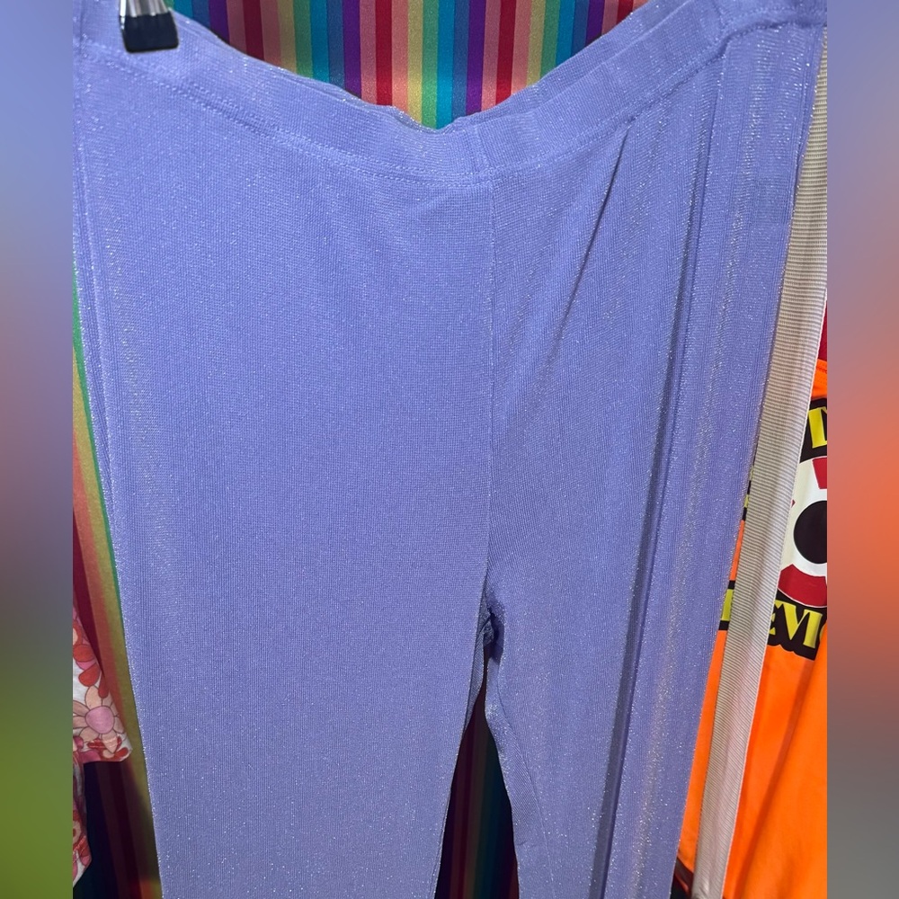 SHEIN SHEER LAVENDER FLARE PANTS